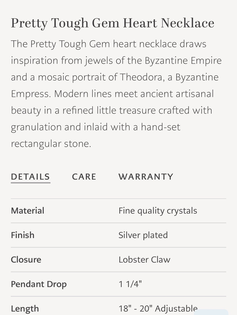 Brighton NWOT Pretty Tough Gem Heart Necklace. Adjustable Length. Silver plated - Picture 5 of 15
